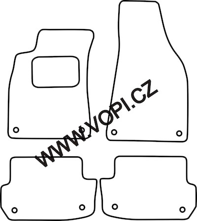 Textil-Autoteppiche Audi A4 Cabrio 3/2002 - 2/2009 Type 8H/8E Royalfit (0245)